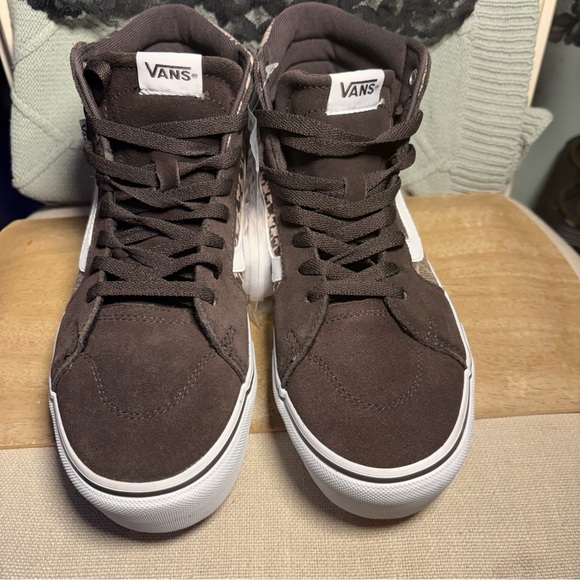 Vans Filmore Hi Pla, Plaid Mix Brown/White platform sole- Sz 8.5 VN0A5EM7NWH new - Picture 9 of 14